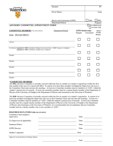 ADVISORY COMMITTEE APPOINTMENT FORM