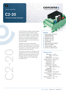 Advanced Actuator Controller Features Technical Data