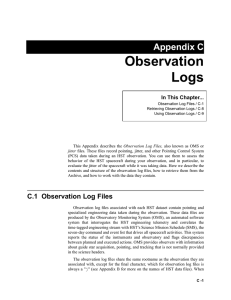 Observation Logs