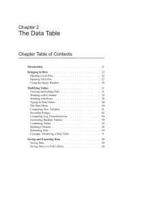 The Data Table