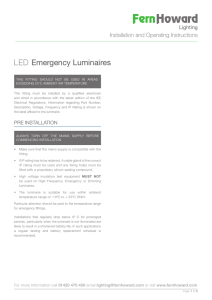 Emergency LED - Installation and Operating - Fern