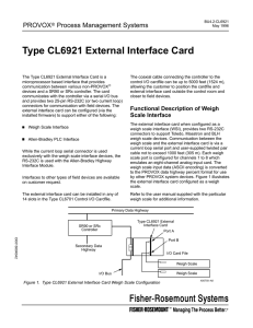 Type CL6921 External Interface Card