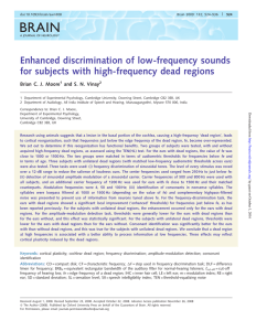 Enhanced discrimination of low-frequency sounds for