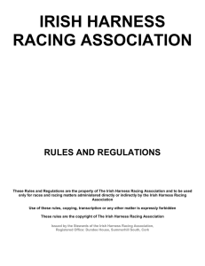 IHRC RuleBook - ITHRF Harness Racing Cork