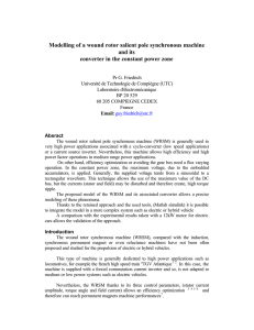 Modelling of a wound rotor salient pole synchronous machine