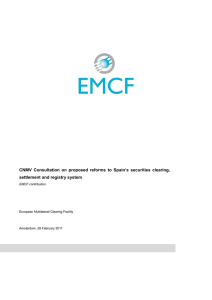 CNMV Consultation on proposed reforms to Spain`s securities