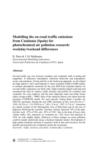Modelling the on-road traffic emissions from Catalonia (Spain) for