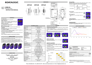 Datalogic LD46 Series Luminescence Sensors Instruction Manual