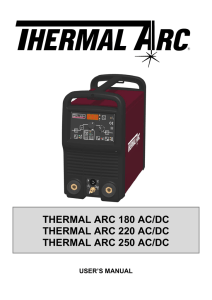 thermal arc 180 ac/dc thermal arc 220 ac/dc thermal arc 250 ac/dc