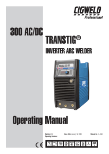 Operating Manual TRANSTIG® 300 AC/DC