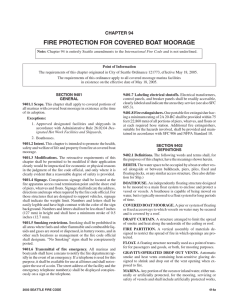 fire protection for covered boat moorage