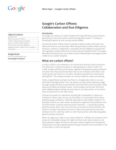 Google`s Carbon Offsets