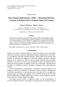 Time Domain Reflectometry (TDR) – Measuring Dielectric Constant