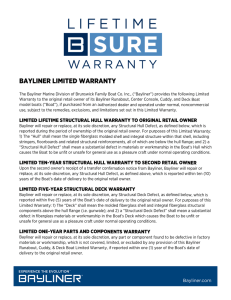 Bayliner`s Lifetime Warranty