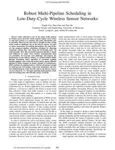 Robust Multi-Pipeline Scheduling in Low-Duty