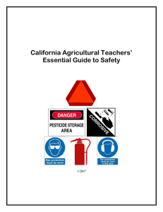California Agricultural Teachers` Essential Guide to Safety