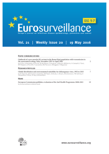 Vol. 21 | Weekly issue 20 | 19 May 2016