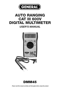 auto ranging cat iii 600v digital multimeter