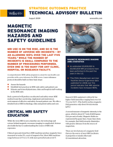 magnetic resonance imaging hazards and safety guidelines