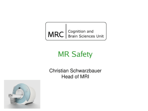 Main hazards in MRI