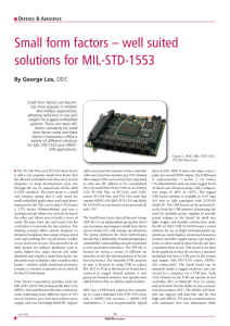 Small form factors – well suited solutions for MIL-STD-1553