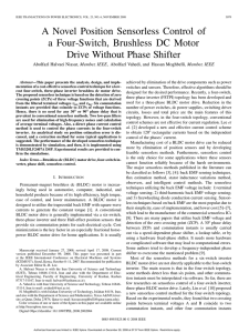 A Novel Position Sensorless Control of a Four