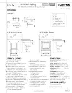 Finire 4" Recessed Non-IC LED Square Downlight Spec Sheet (367