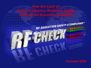 (RF) Radiation Safety Impacts the Insurance Industry