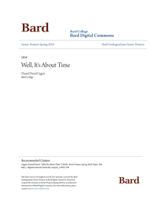 Well, It`s About Time - Bard Digital Commons