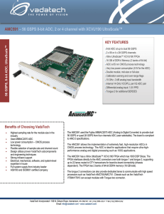 AMC591 – 56 GSPS 8-bit ADC, 2 or 4 channel with XCVU190