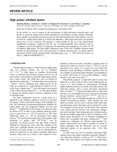 REVIEW ARTICLE High power ultrafast lasers