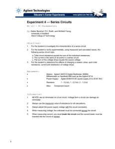 Experiment 4 — Series Circuits