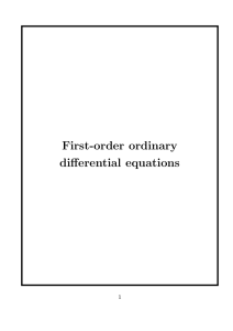 First-order ordinary differential equations
