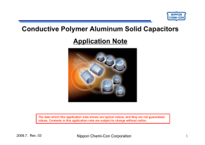 Conductive Polymer Aluminum Solid Capacitors Application Note