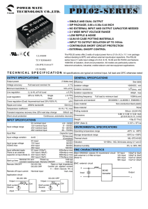 OUTPUT SPECIFICATIONS INPUT SPECIFICATIONS GENERAL