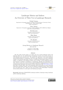 Landscape Metrics and Indices - Living Reviews in Landscape