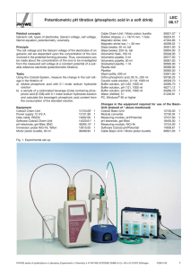 LEC 06.17 Potentiometric pH titration (phosphoric acid in