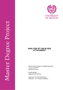 Analysis of fan blade attachment