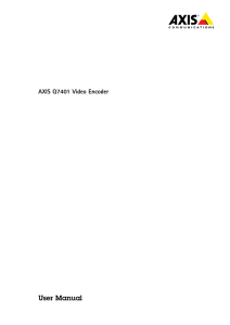 User Manual - Axis Communications