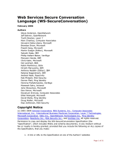 Web Services Secure Conversation Language (WS