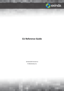 CLI Reference Guide