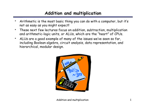 Addition and multiplication