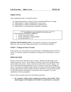 Lab Exercise: Ohm`s Law PS253-10