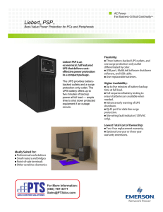 Liebert® PSP - PTS Data Center Solutions