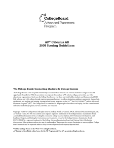 2005 Scoring Guidelines - AP Central