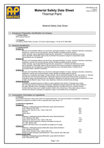 APR MSDS 07-06 Issue 2 New format temp paint