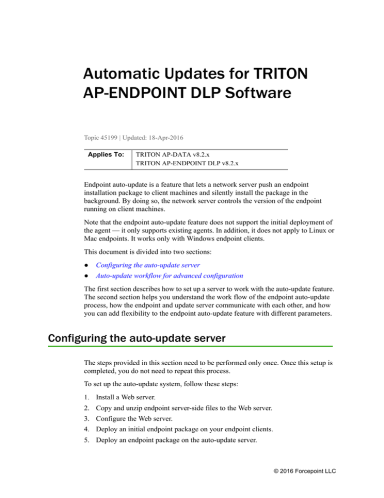 Endpoint Automatic Updates