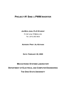 project #1 sine-∆ pwm inverter - Department of Electrical and