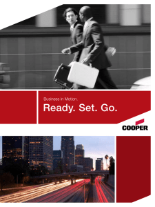 Ready. Set. Go. - Cooper Industries