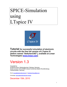 SPICE-Simulation using LTspice IV